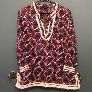 Talbots Paisley Tunic size Large NWOT